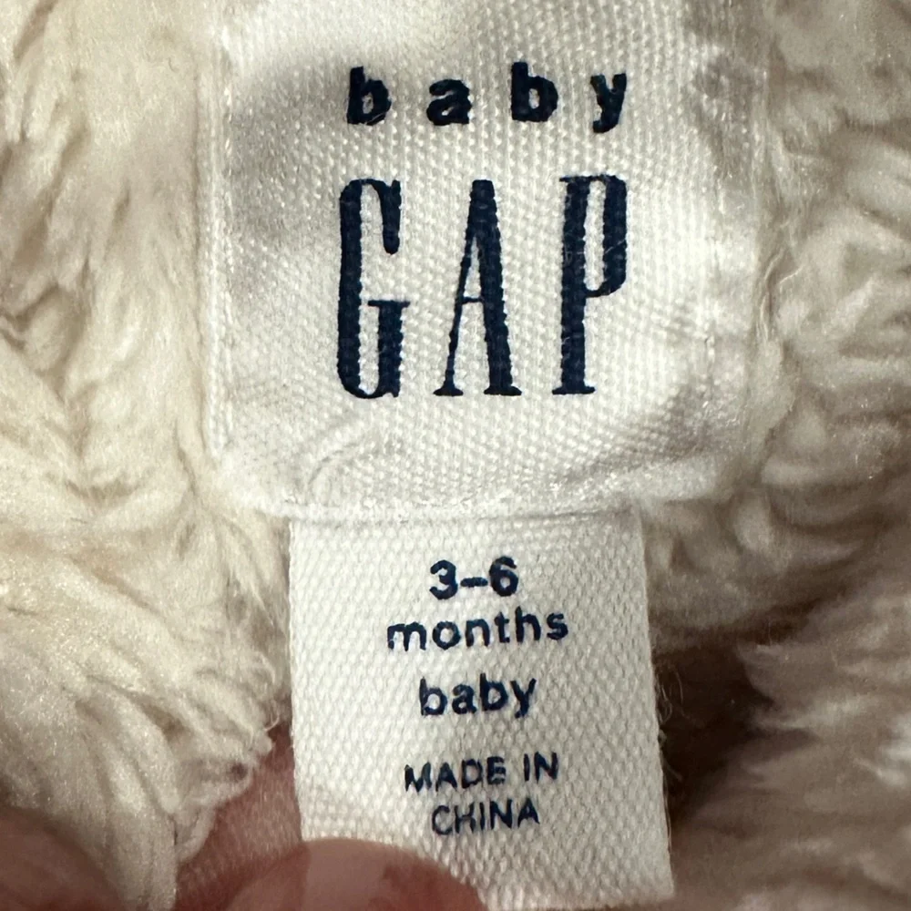 Baby Gap Girls Pink Knit‎ Hooded Cardigan Sweater jacket fleece lined 3-6 mo GUC